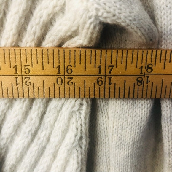 Beautiful Vince Cream Knit Ribbed Yak & Wool Open Front Cardigan Sweater Small - Picture 11 of 12